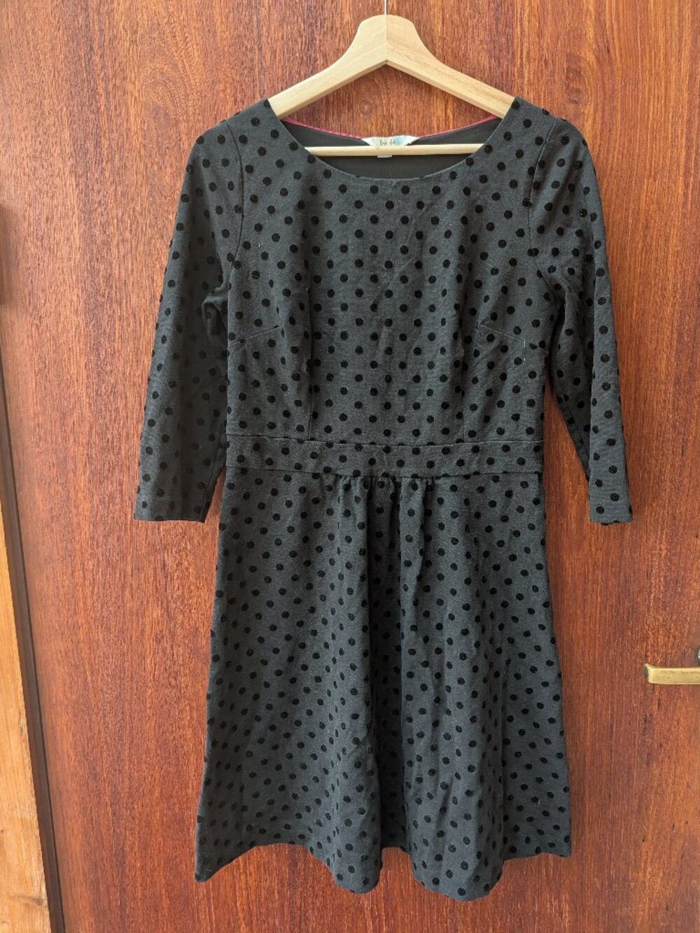 Boden Flocked Spot Ponte Knit Dress | 8R